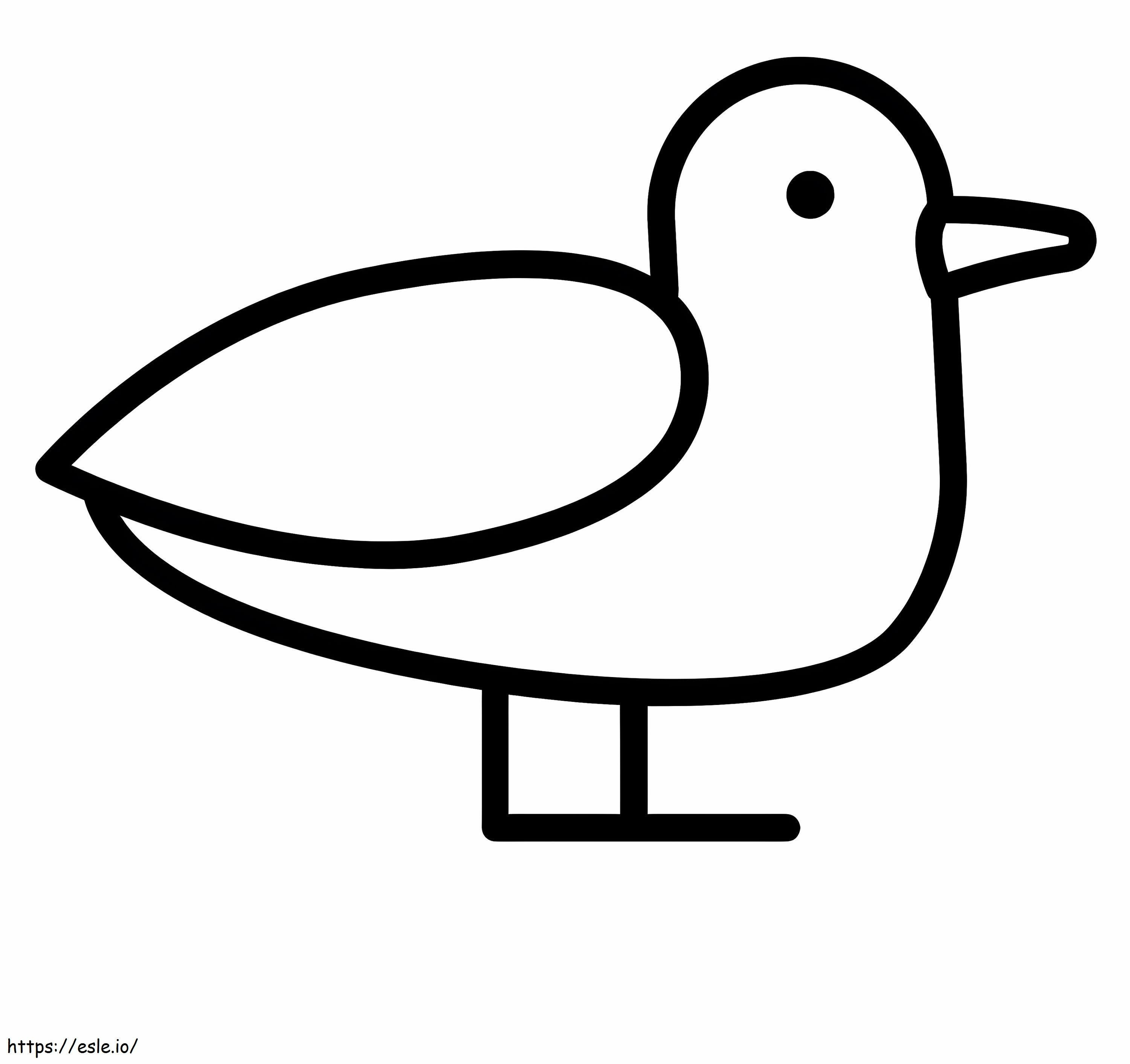 Seagull Standing Vector coloring page