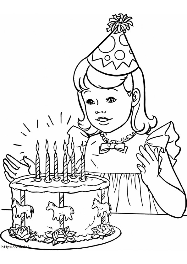Birthday Girl coloring page