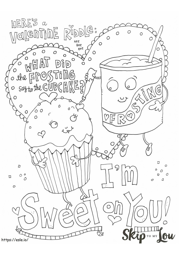 Sweet Valentines Day coloring page