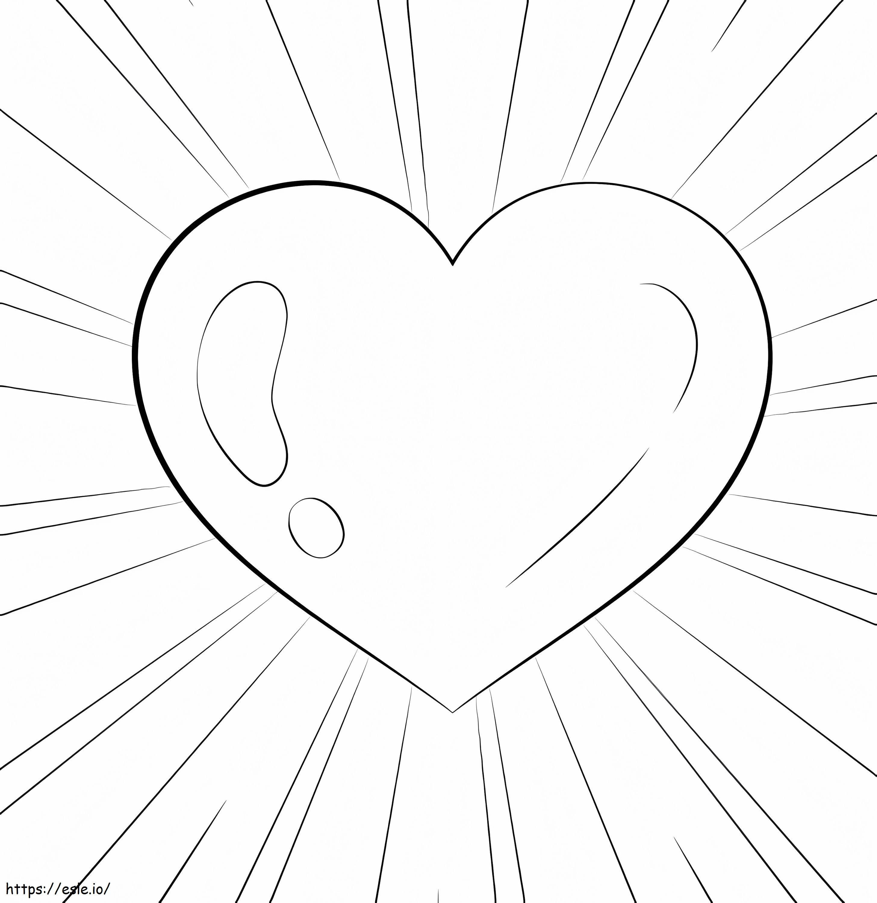 One Heart coloring page