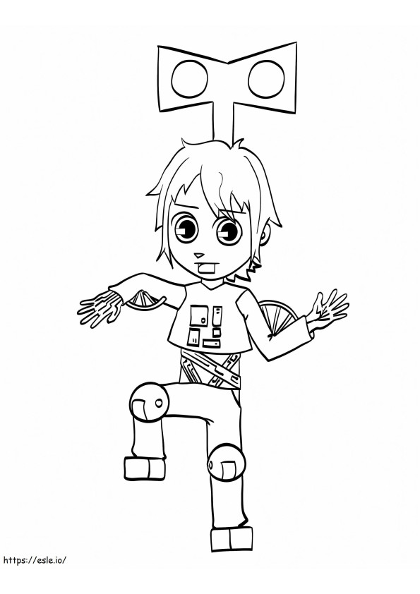 Chico Robot Anime de colorat