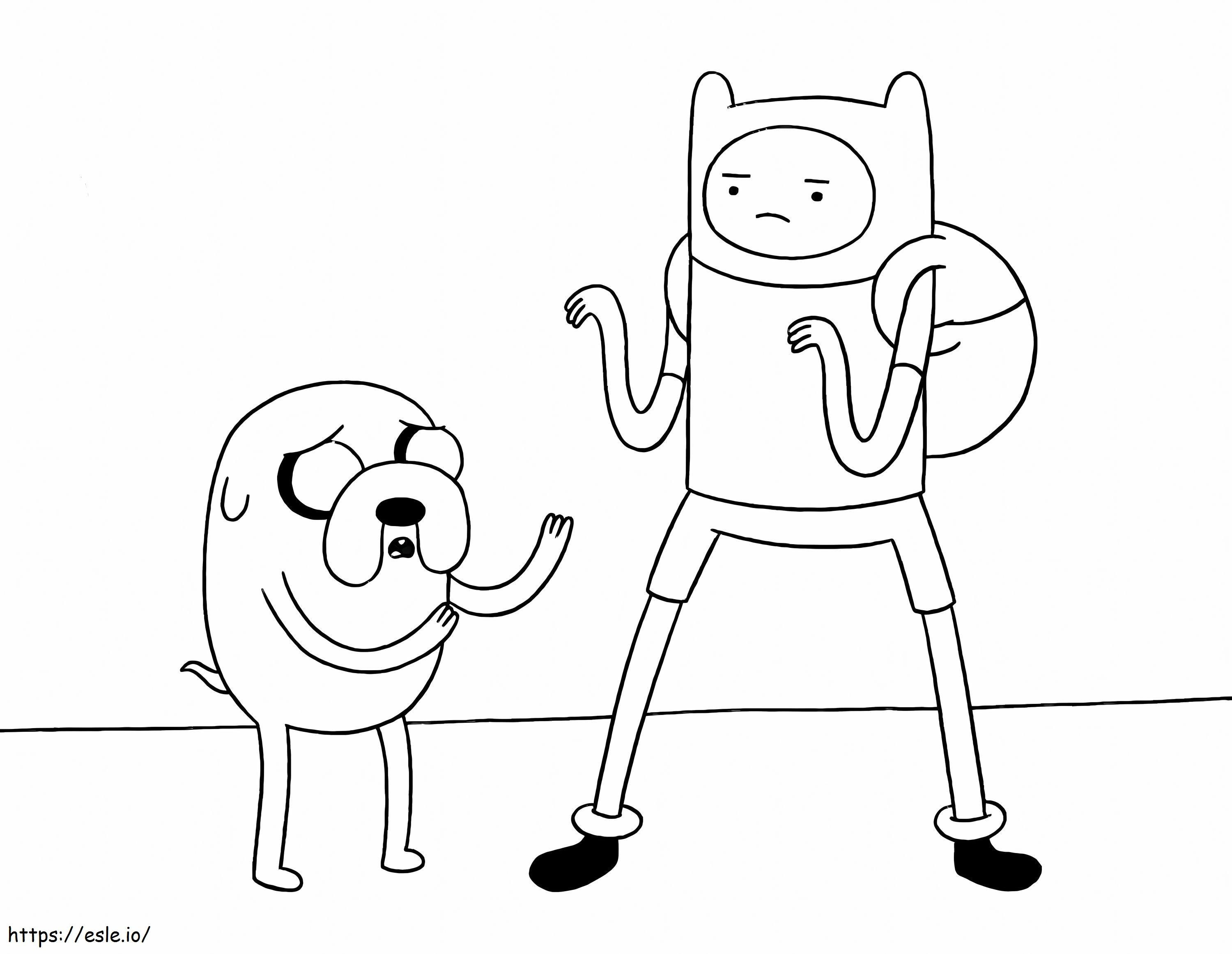 Simples Finn e Jake para colorir