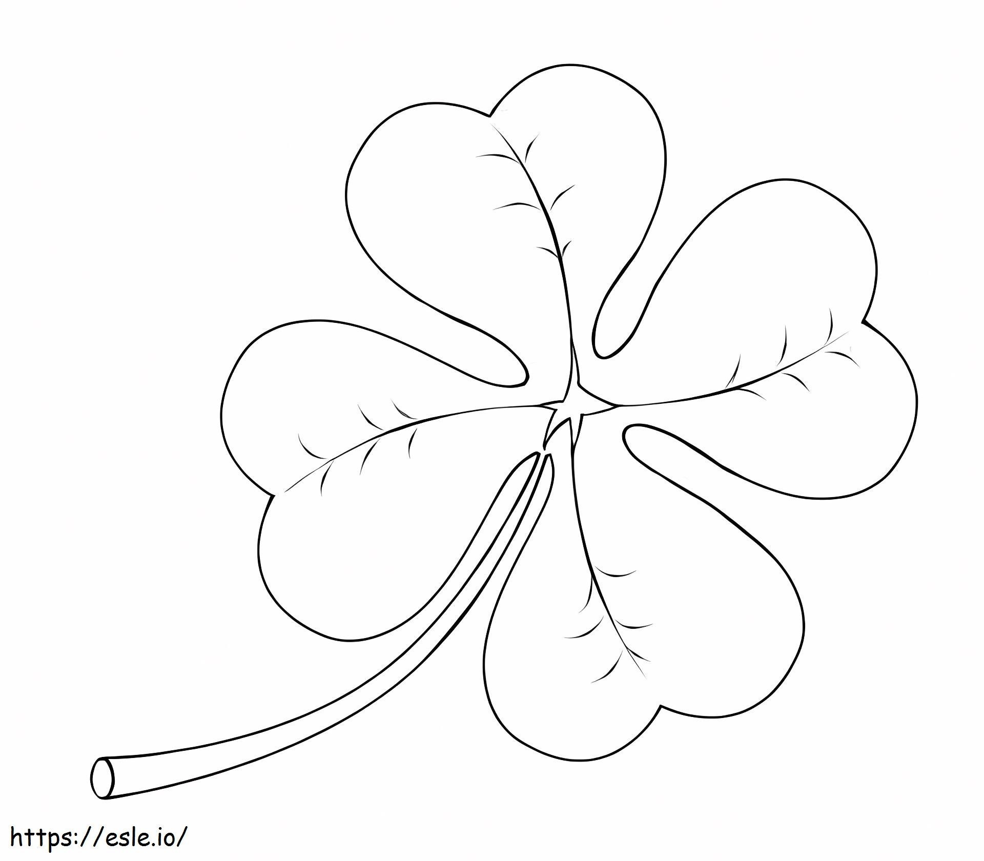 A Four Leaf Clover coloring page