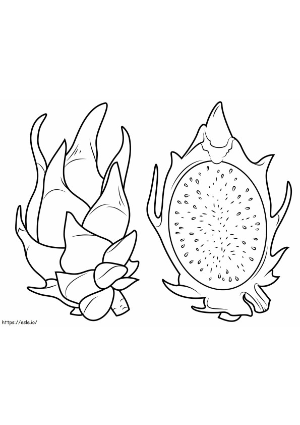 1559788727 Dragon Fruit A4 coloring page