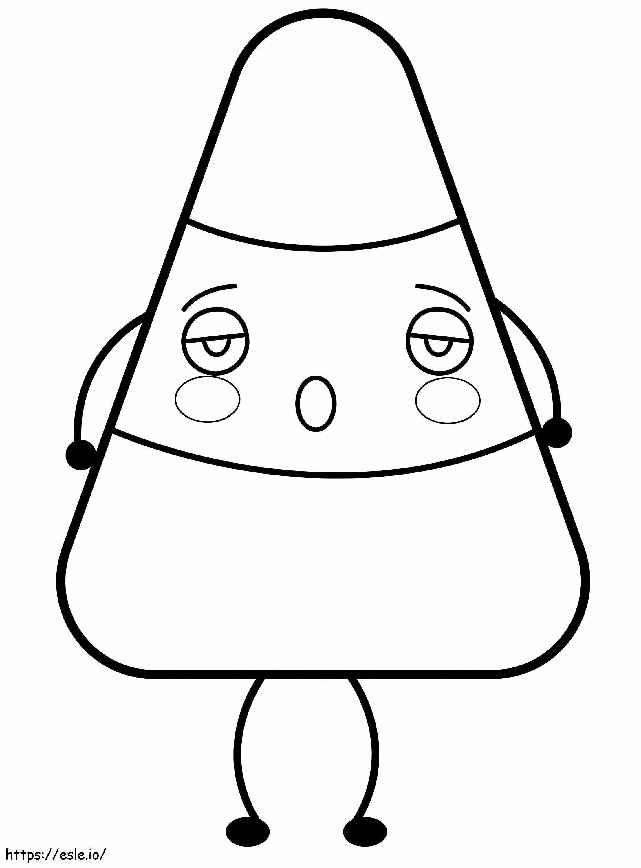 Sleepy Candy Corn coloring page