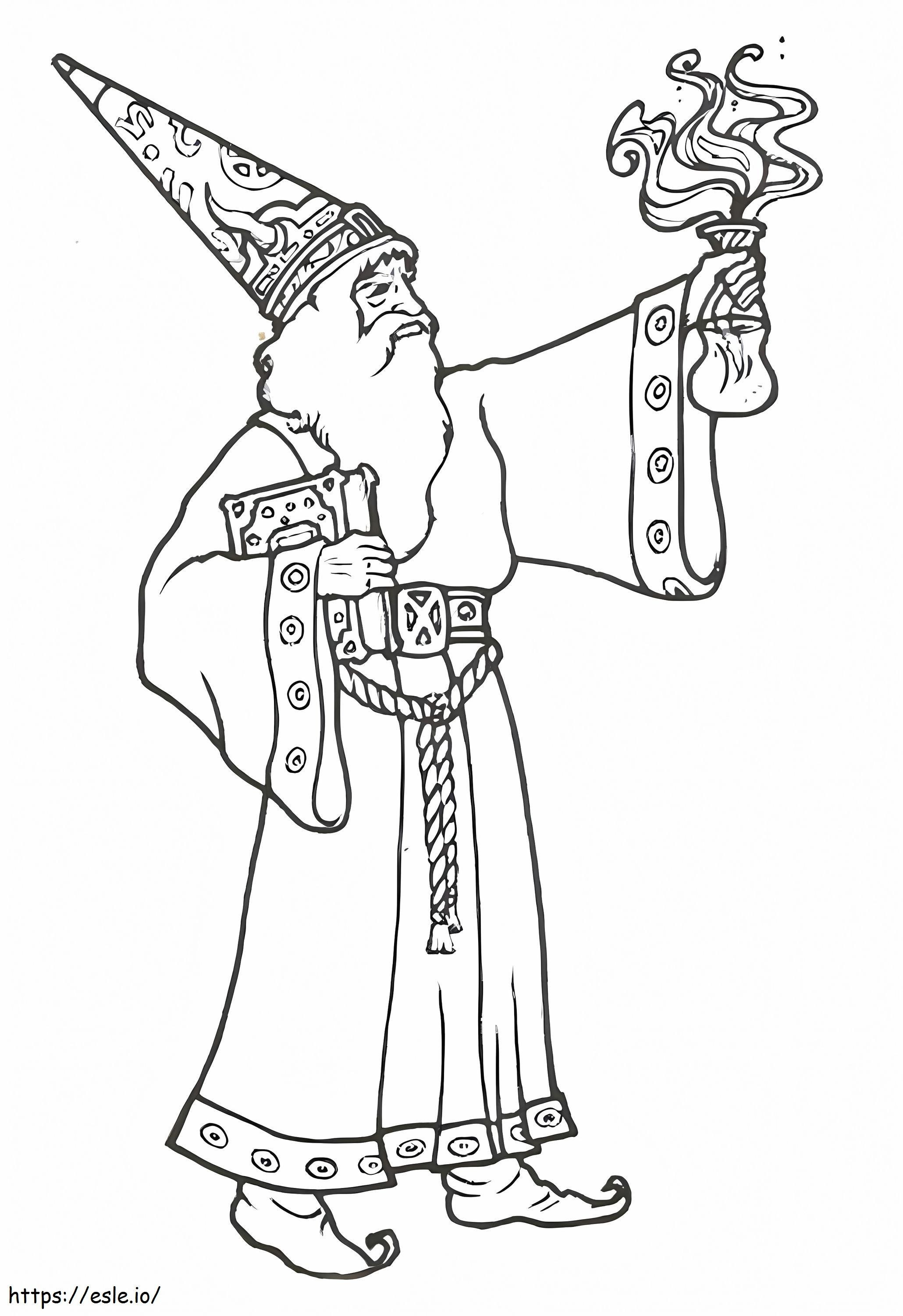 Cool Wizard coloring page