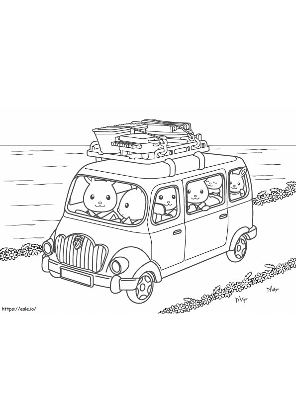 Sylvanian Families On Vacation coloring page