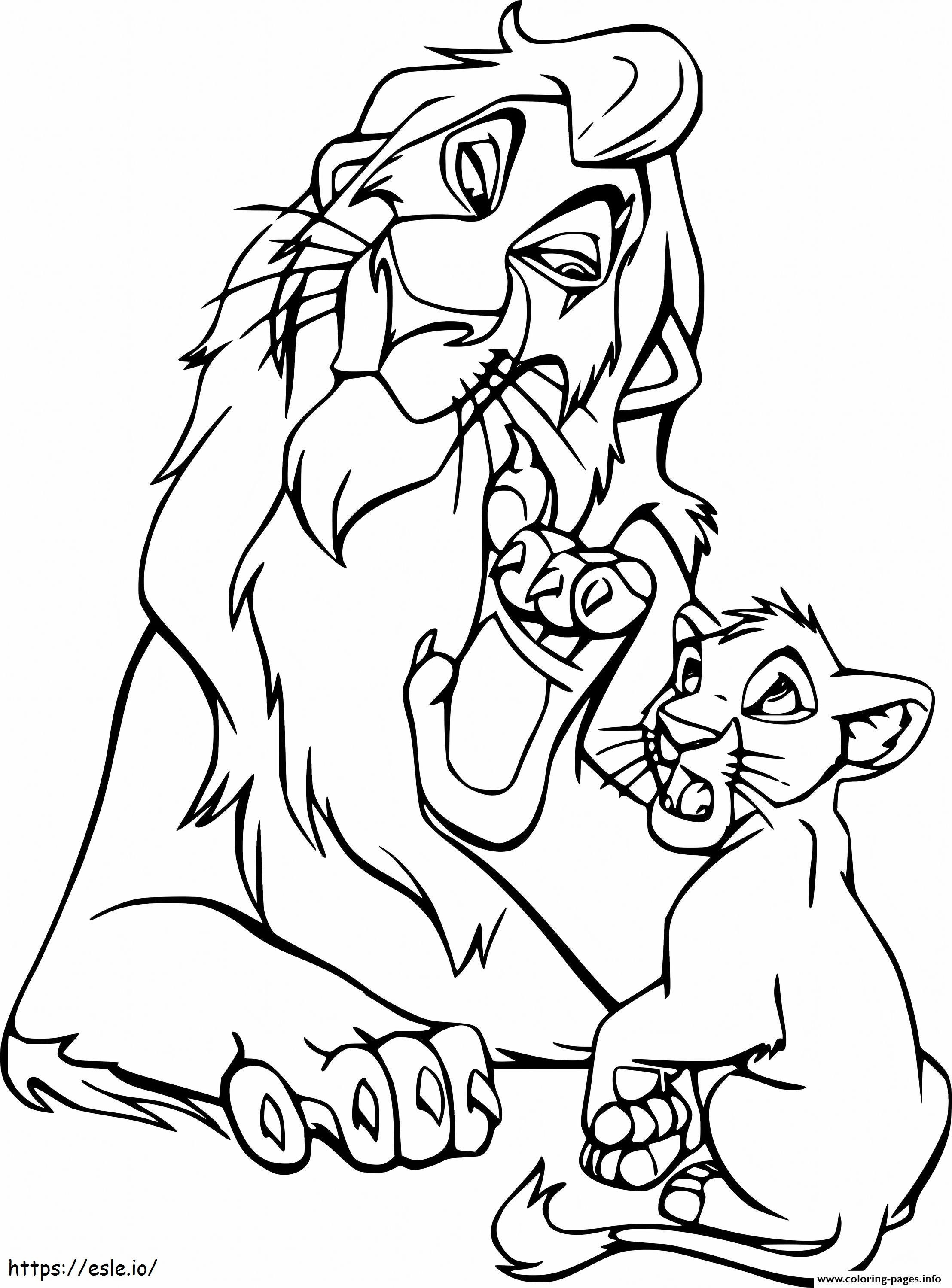 Scar And Simba coloring page