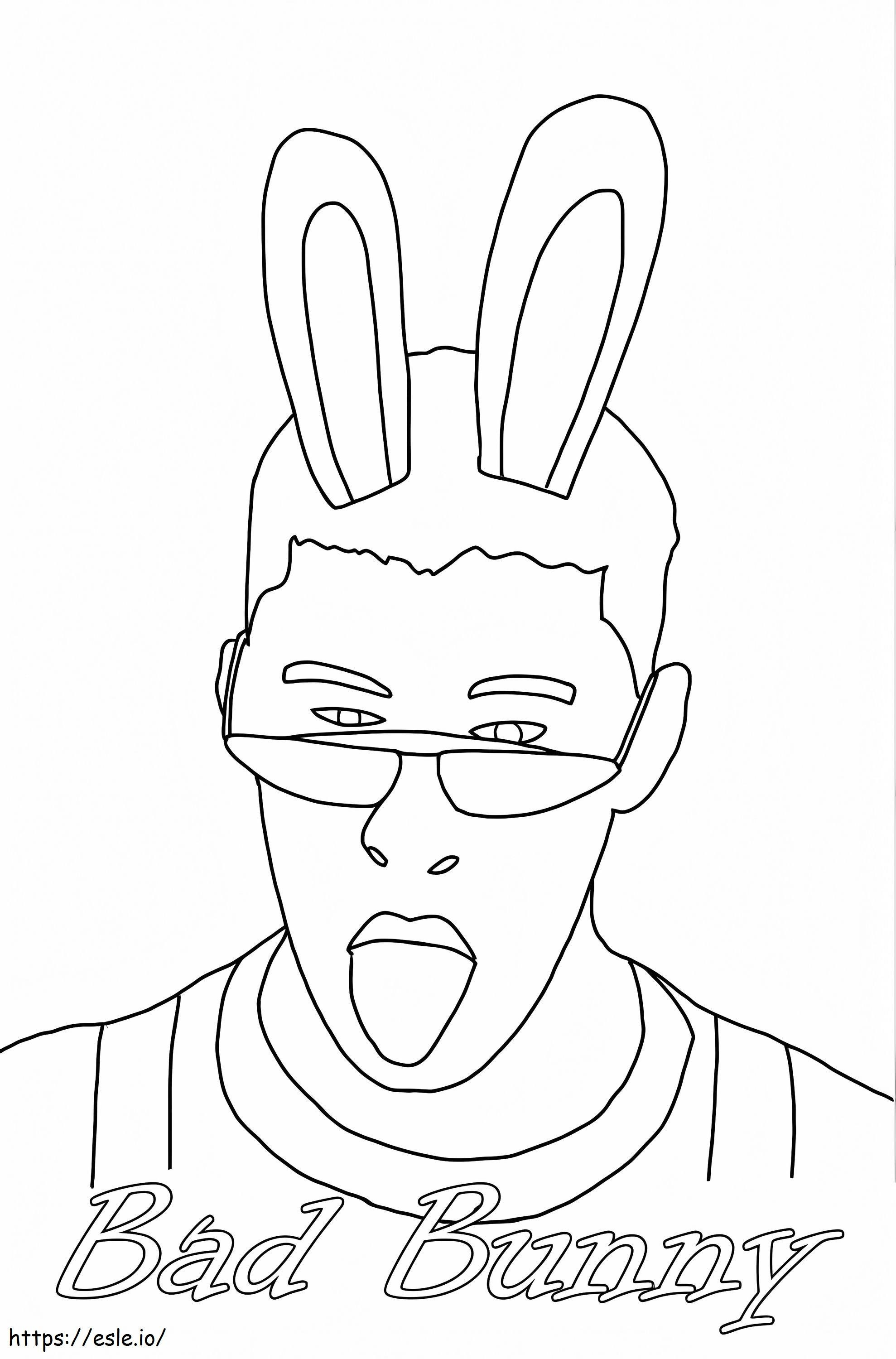 Bad Bunny 1 coloring page