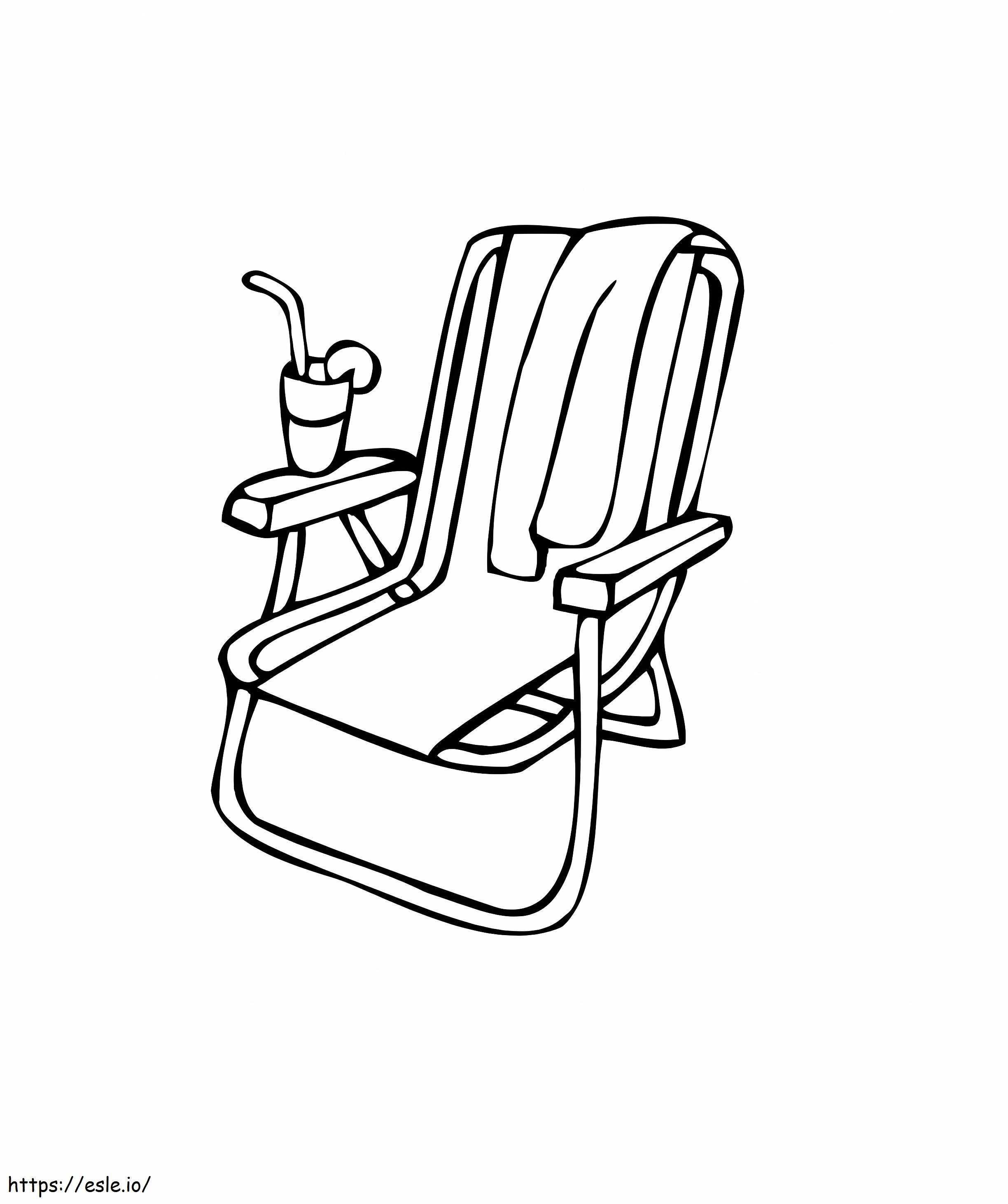 Coloriage Chaise de plage gratuite à imprimer dessin