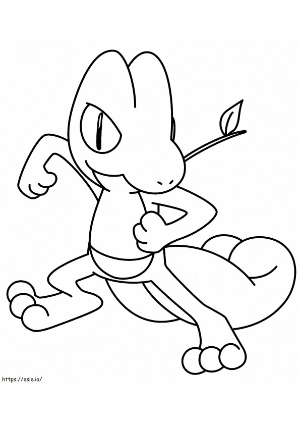 Coloriage Pokémon cool Treecko à imprimer dessin