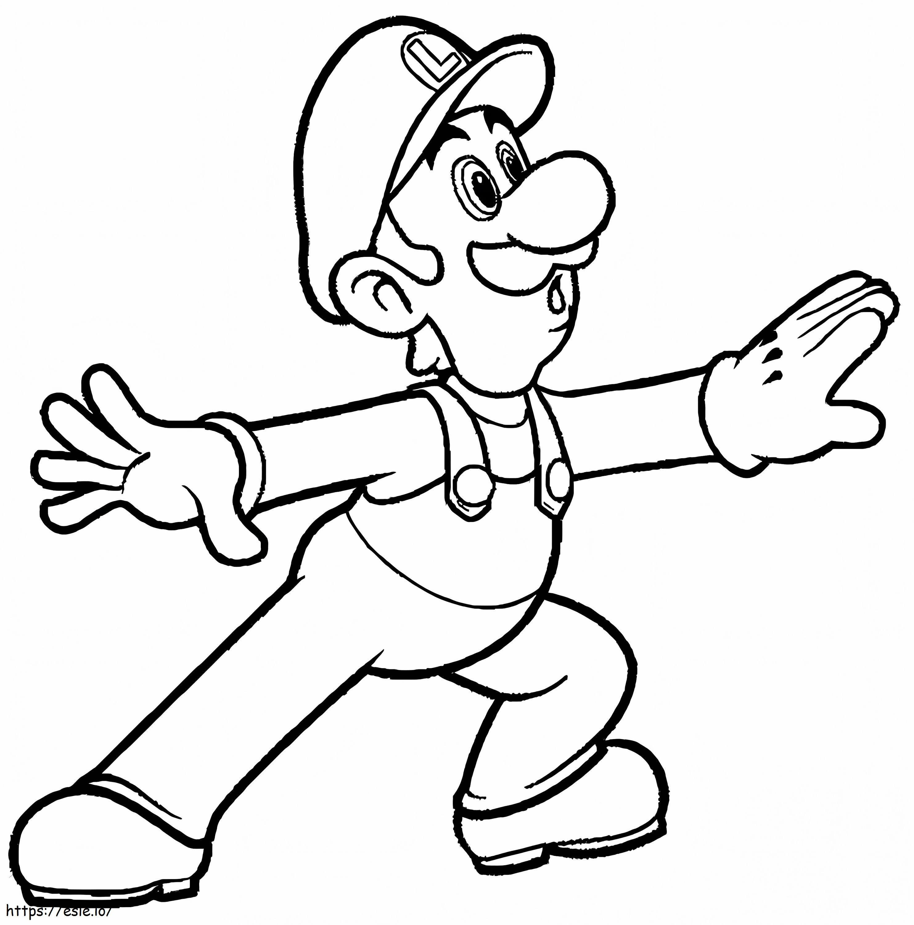 Luigi Básico para colorir