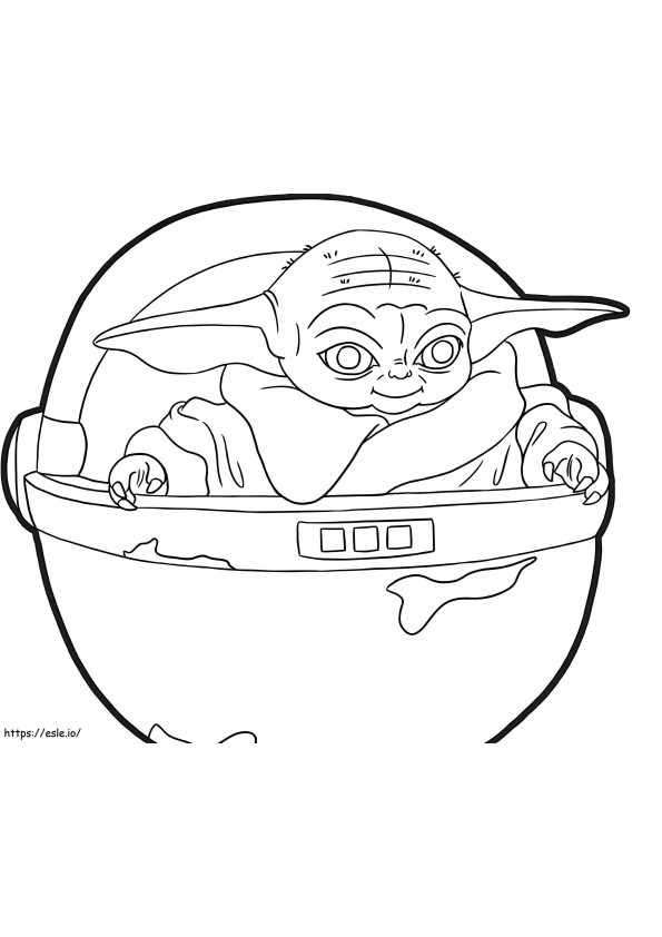 Baby Yoda Is Cute coloring page