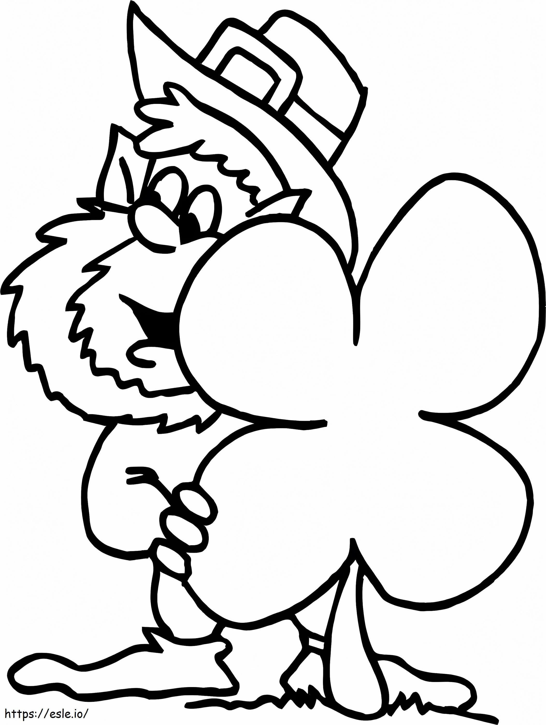 Leprechaun With Four Leaf Clover coloring page