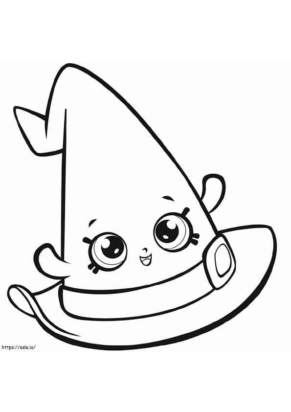 Witch Hat Shopkin coloring page