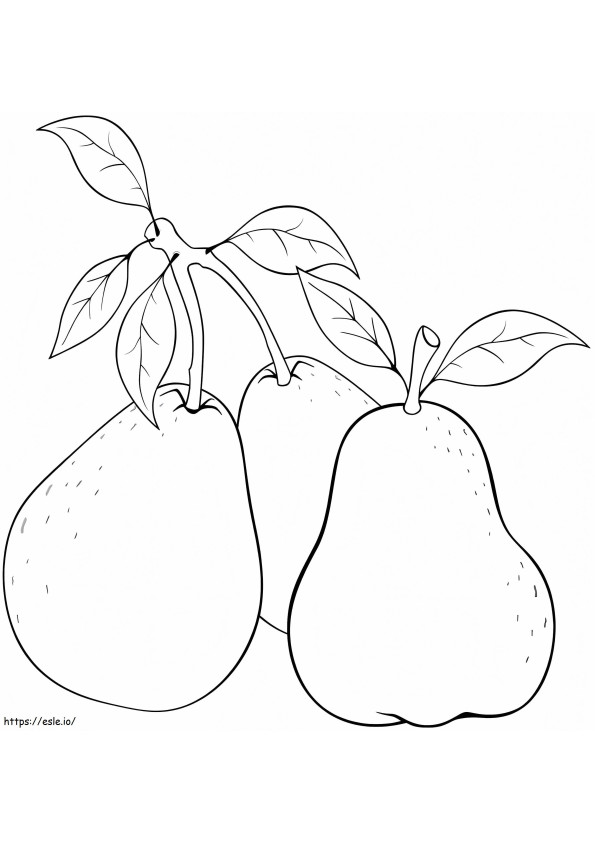 Three Guava coloring page