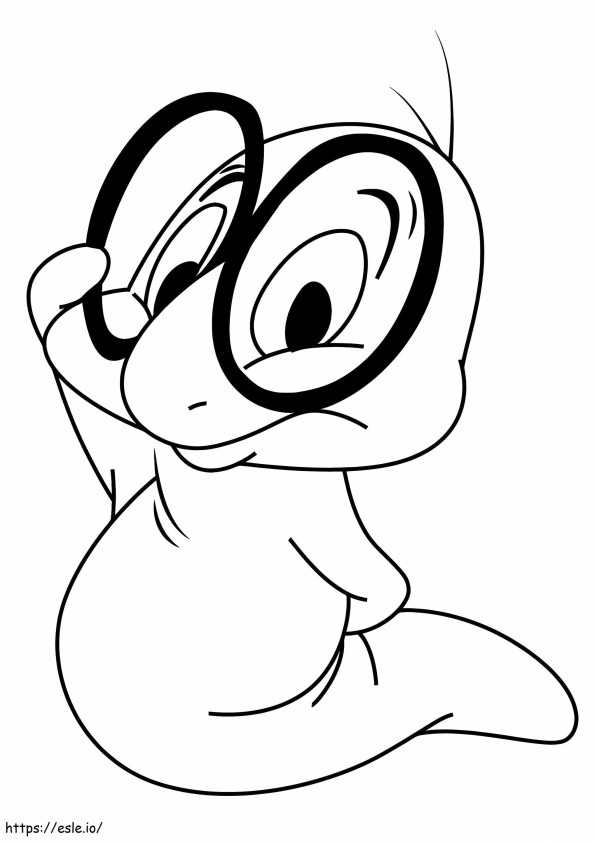 Bookworm From Tiny Toon Adventures coloring page