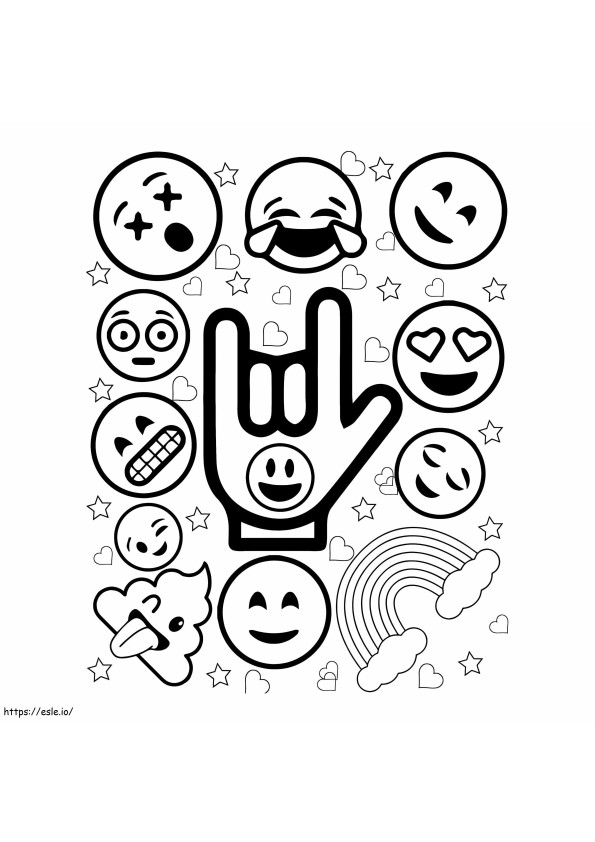 Coloriage Emoji de base à imprimer dessin