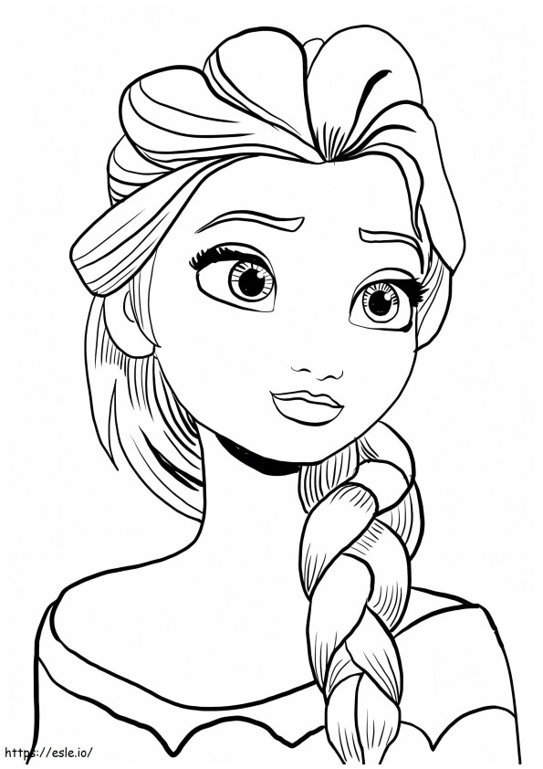 Lovely Elsa coloring page