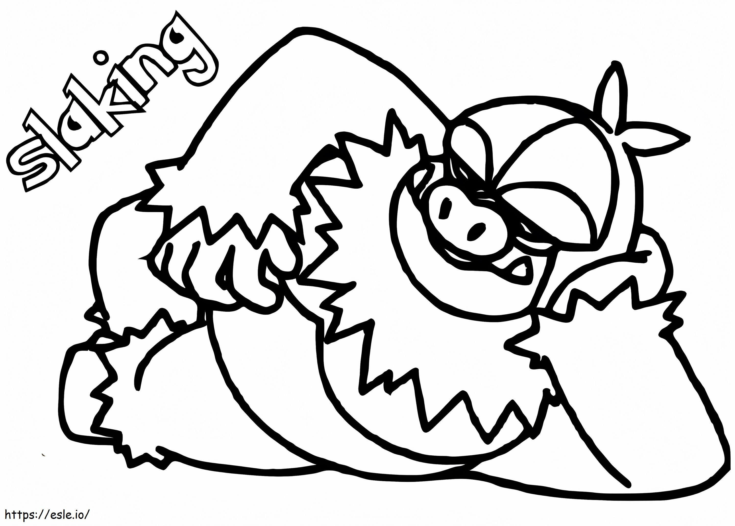 Printable Slaking coloring page