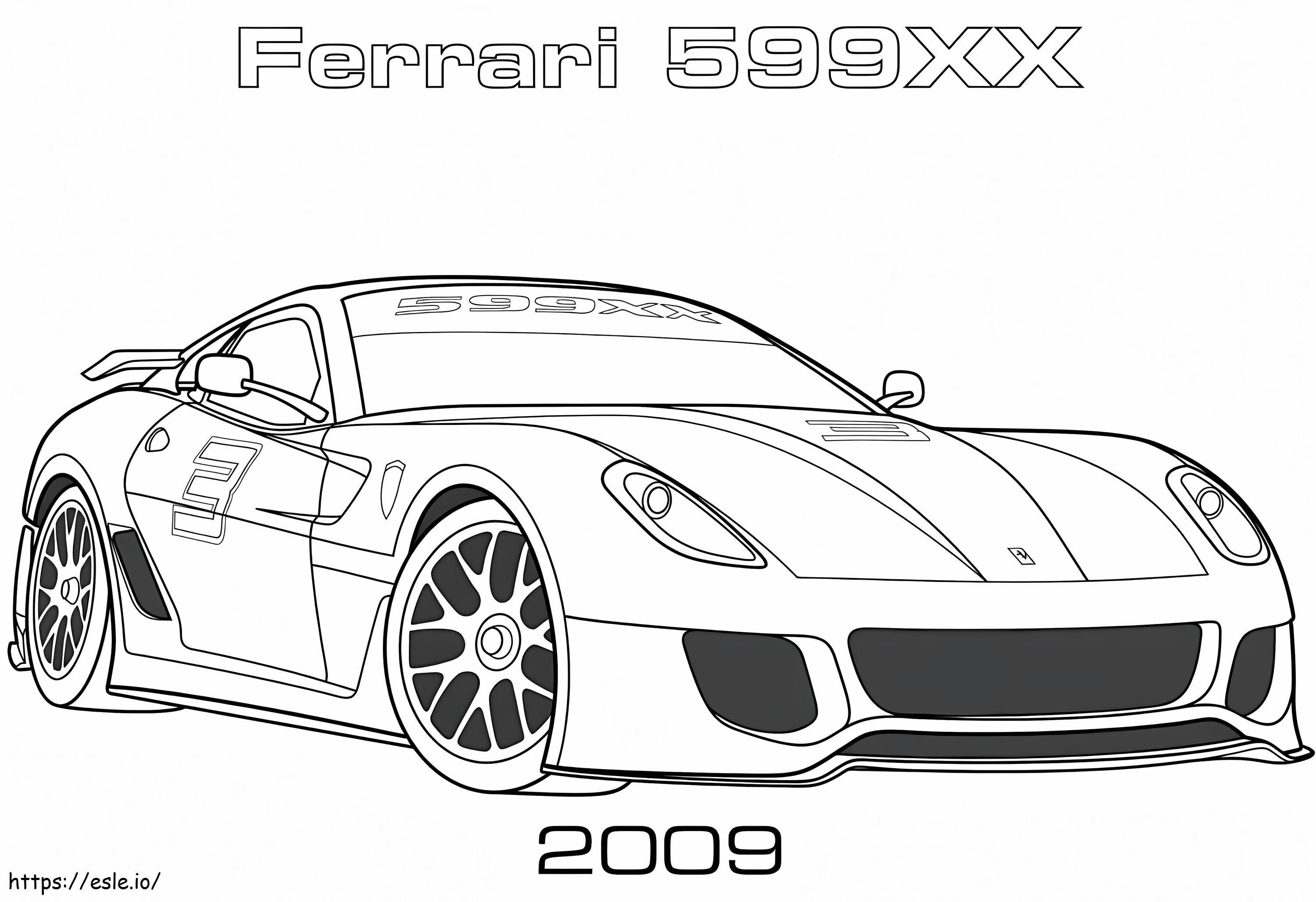 2009 Ferrari 599XX coloring page