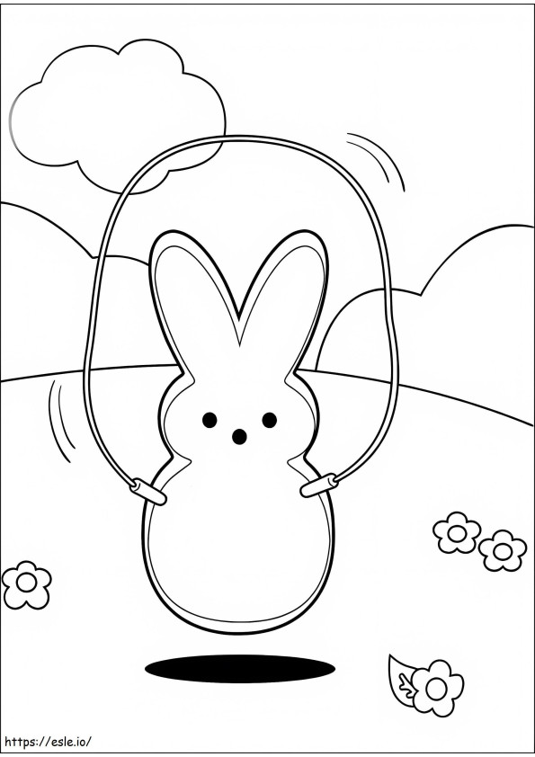 Rabbit Peeps coloring page