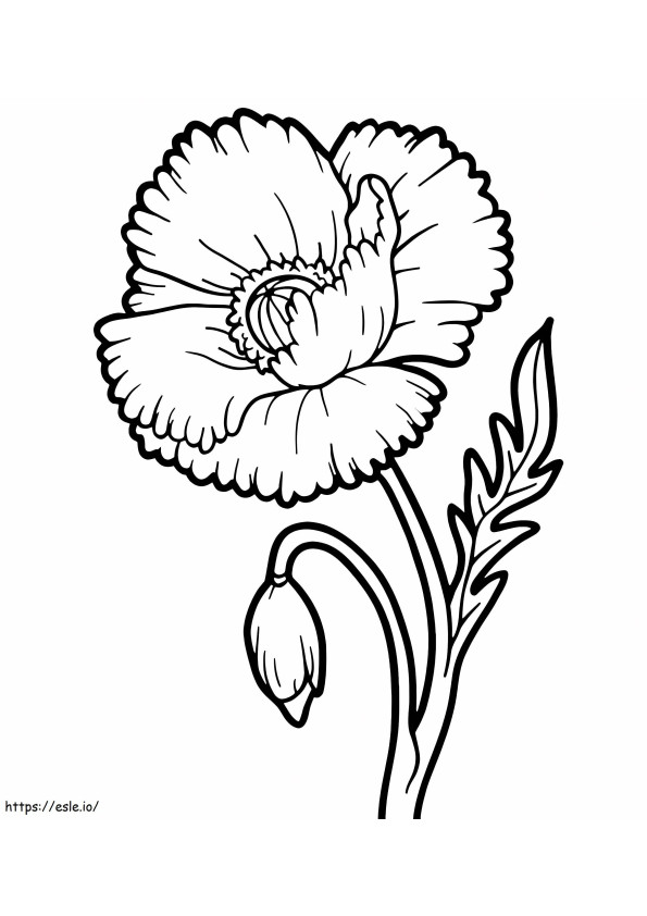 Printable Poppy coloring page