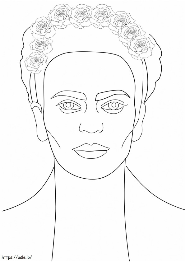 Frida Kahlo 4 para colorir