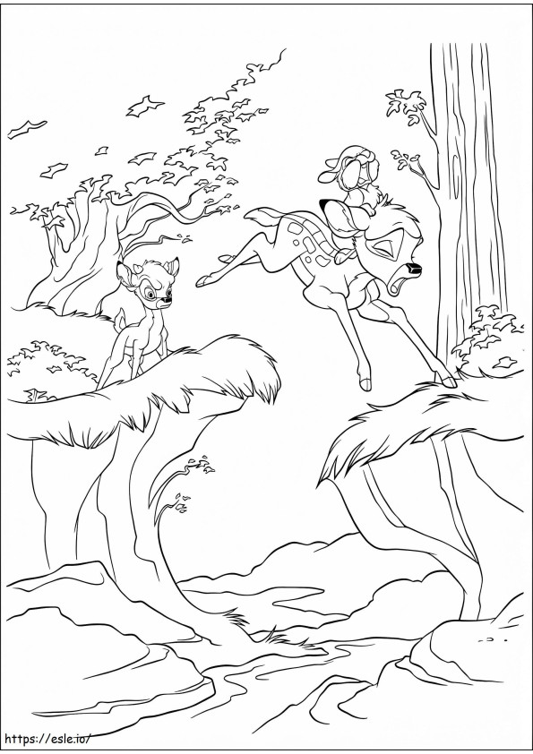 1533699434 Thumper Bambi Ronno A4 coloring page