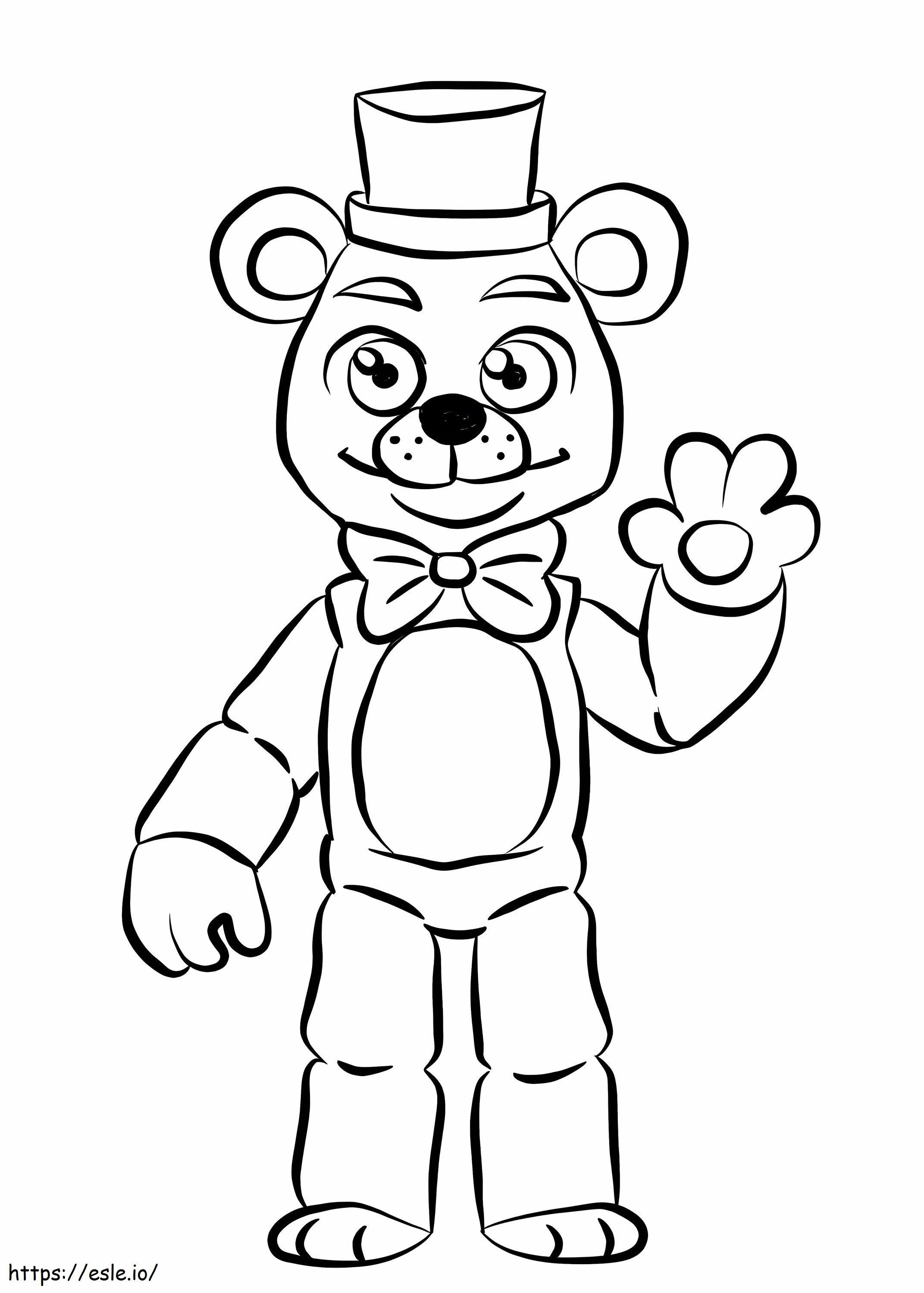 Urso Fnaf Fofo para colorir