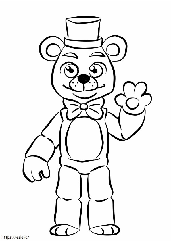 Cute Fnaf Bear coloring page