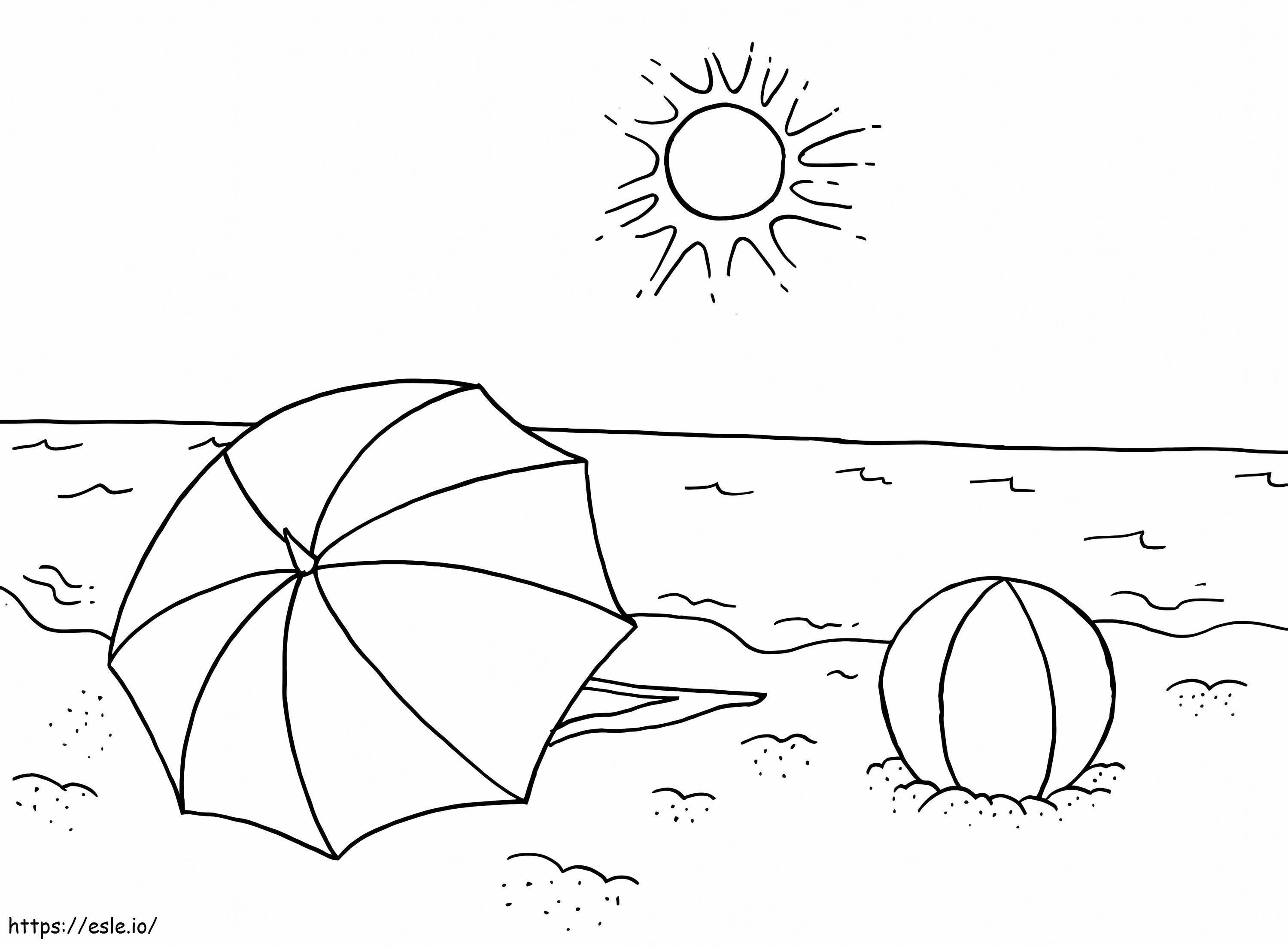 Summer Beach coloring page