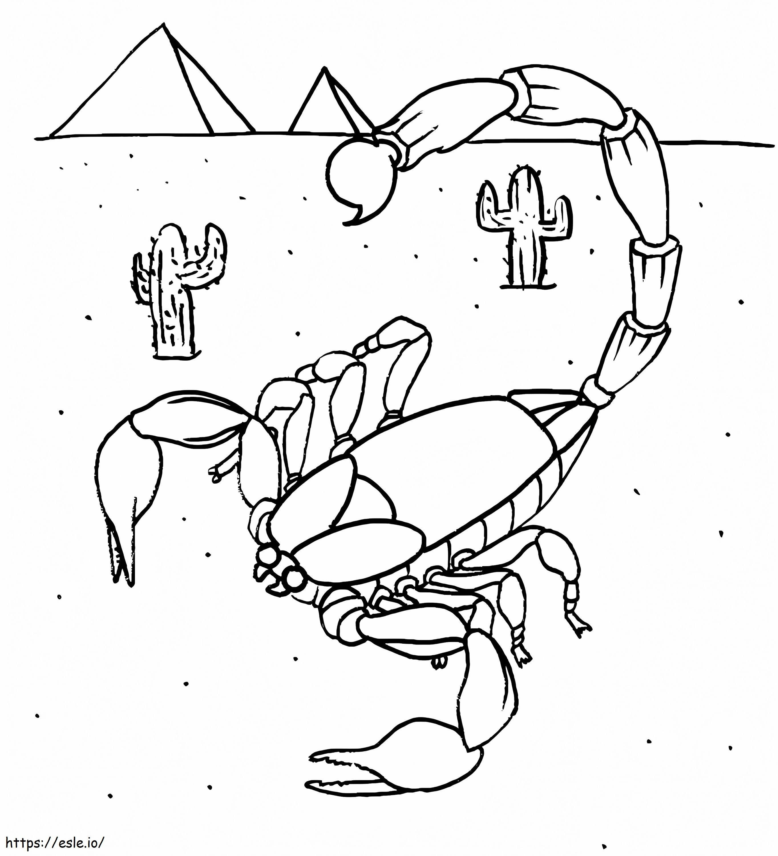 Coloriage Scorpion du désert à imprimer dessin