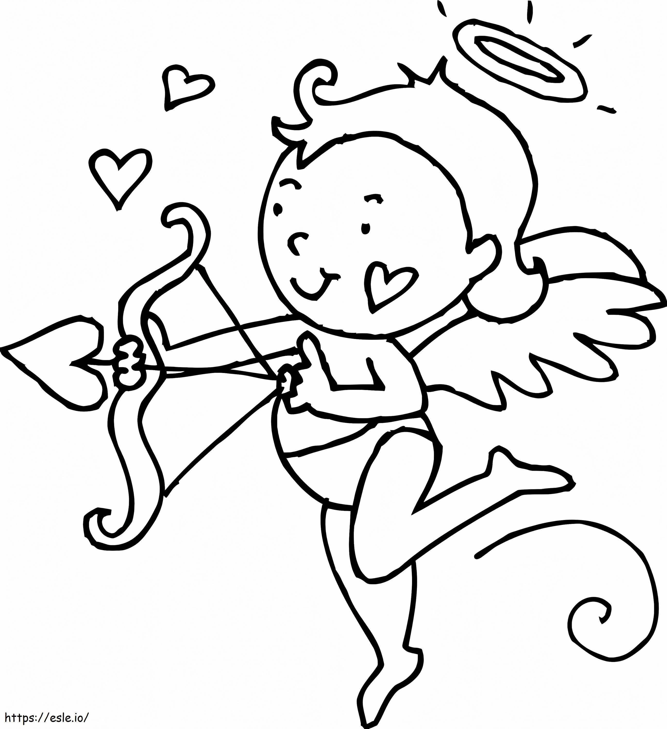 Desenho de Cupido para colorir