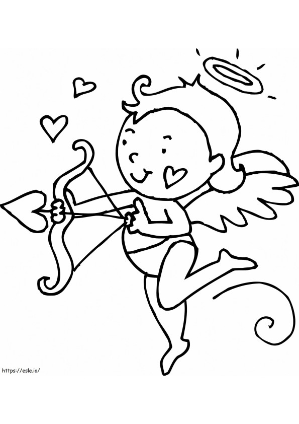 Disegno di Cupido da colorare