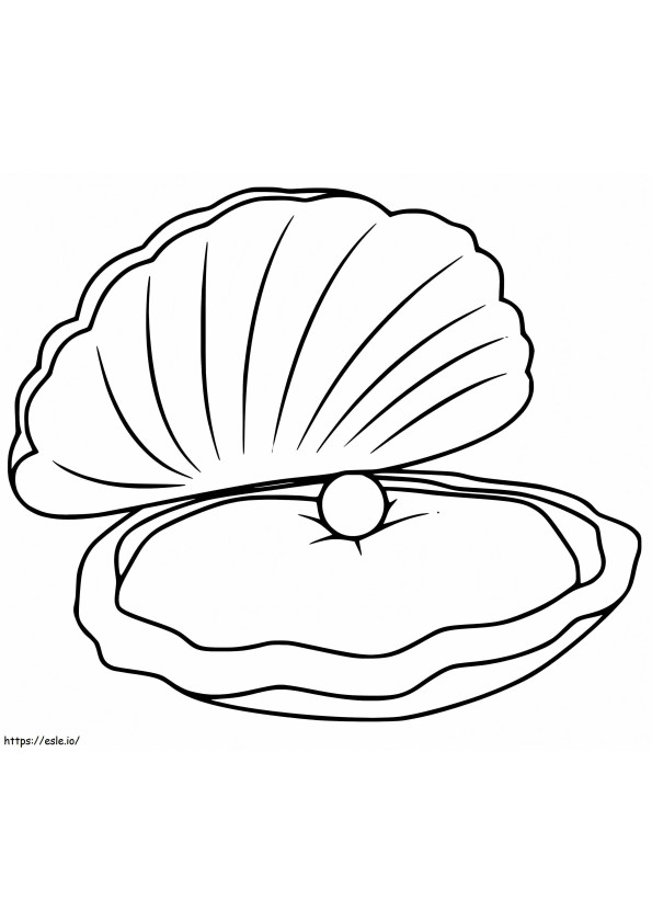 Printable Scallop coloring page