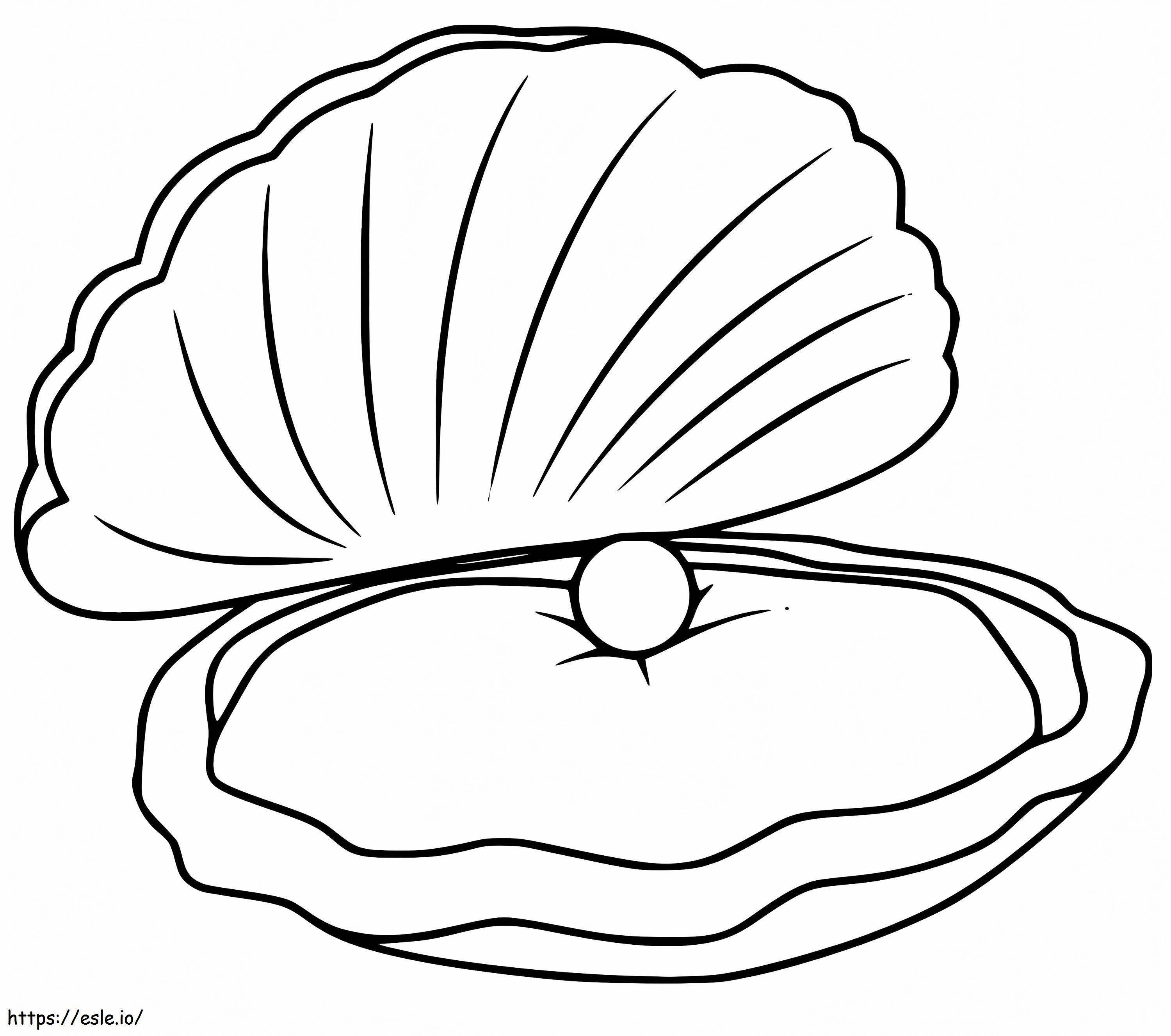 Printable Scallop coloring page