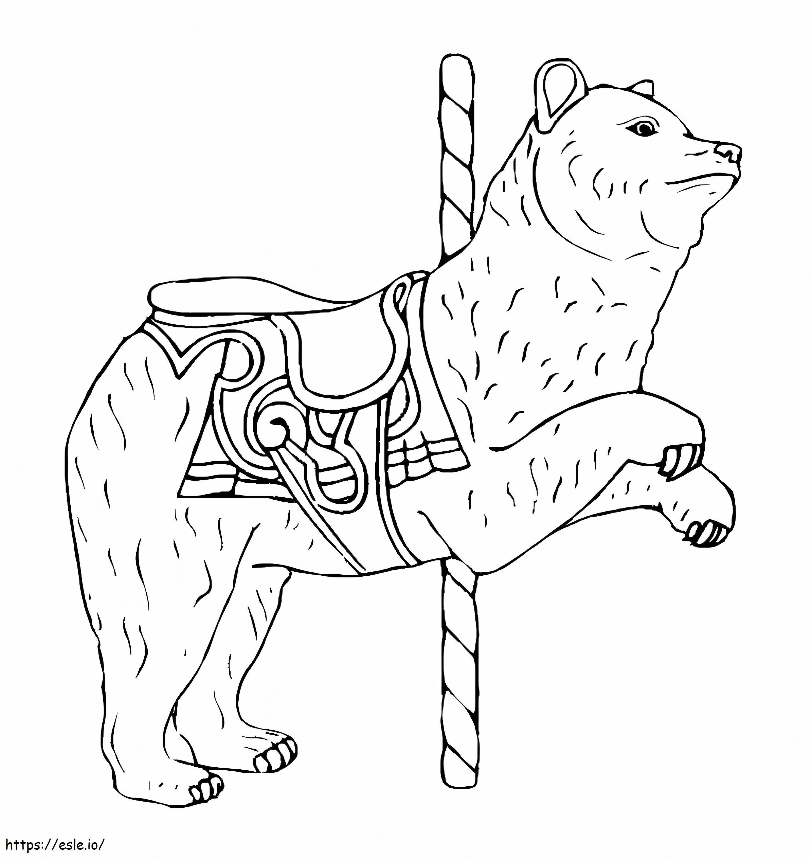Carousel Bear coloring page
