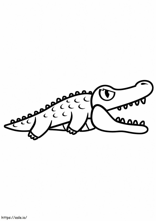 Crocodil Chibi de colorat