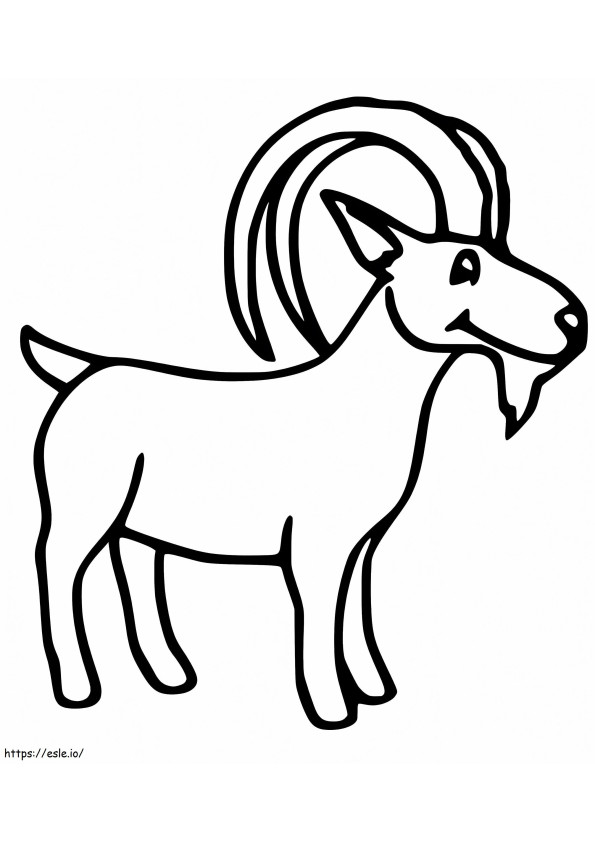 Easy Ibex coloring page