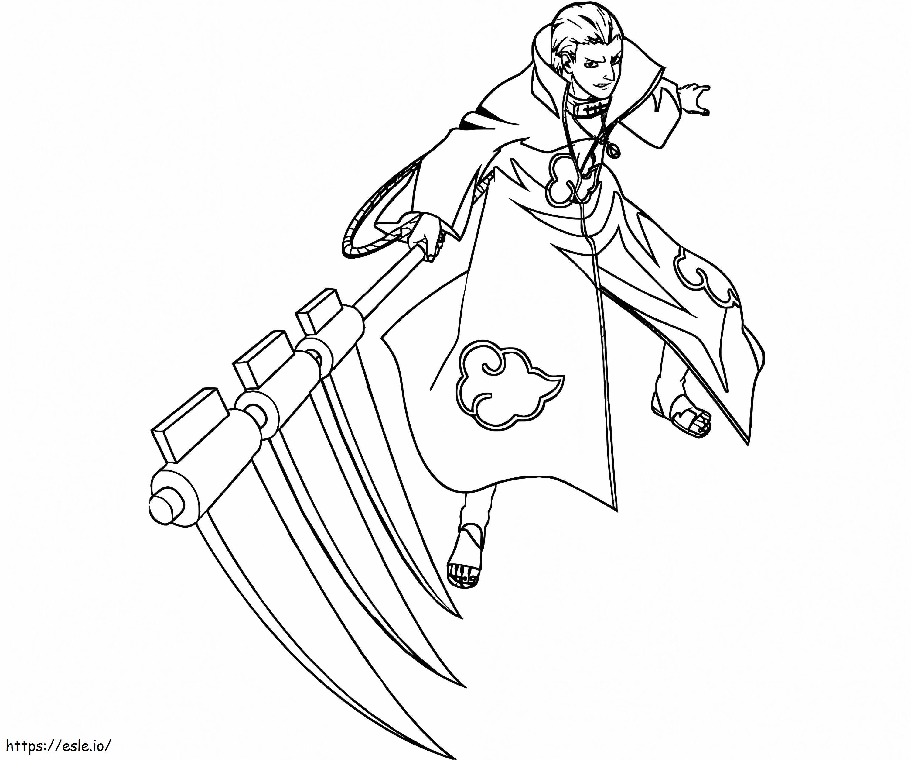 Genial Hidan para colorir