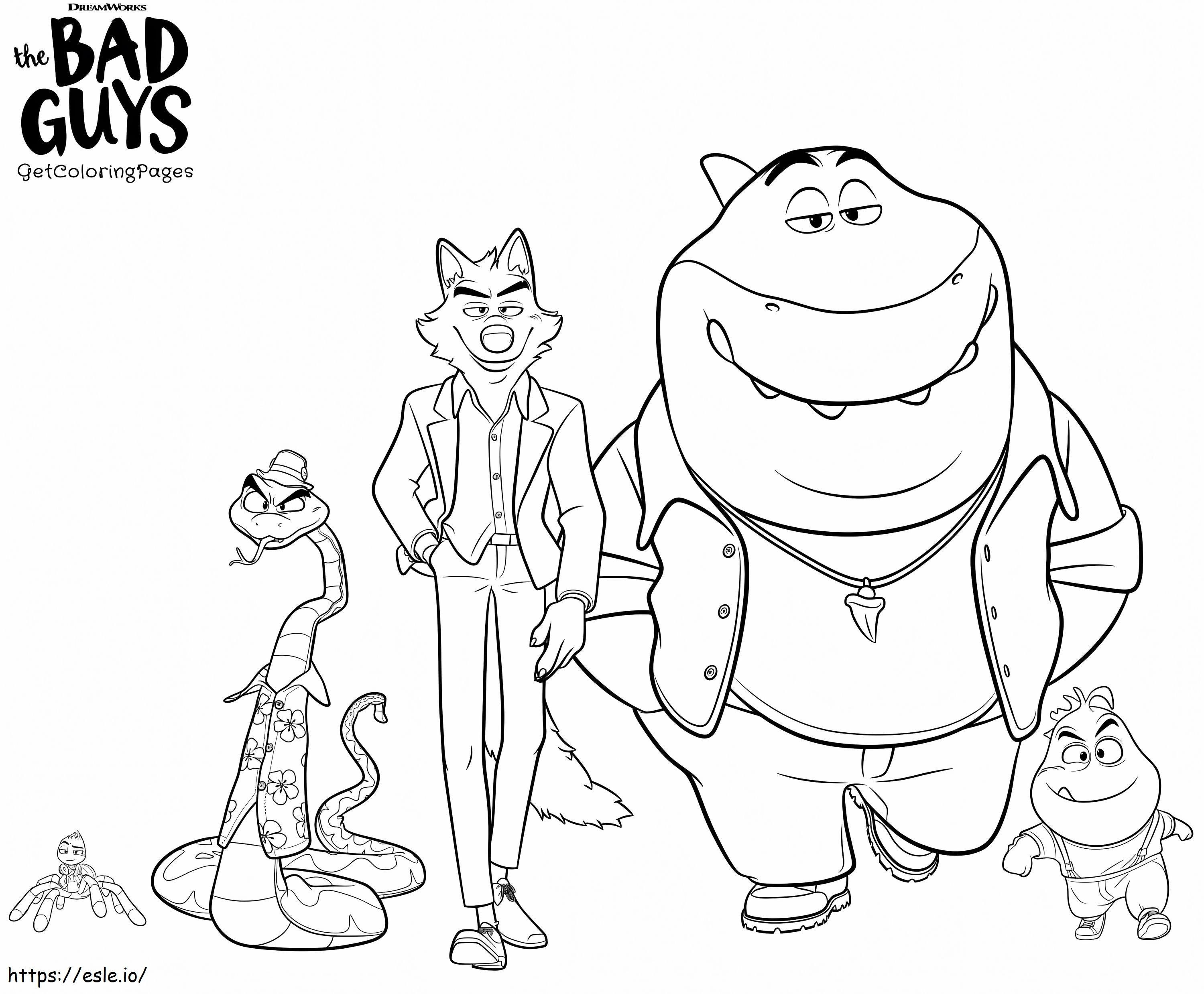 Free Printable The Bad Guys coloring page