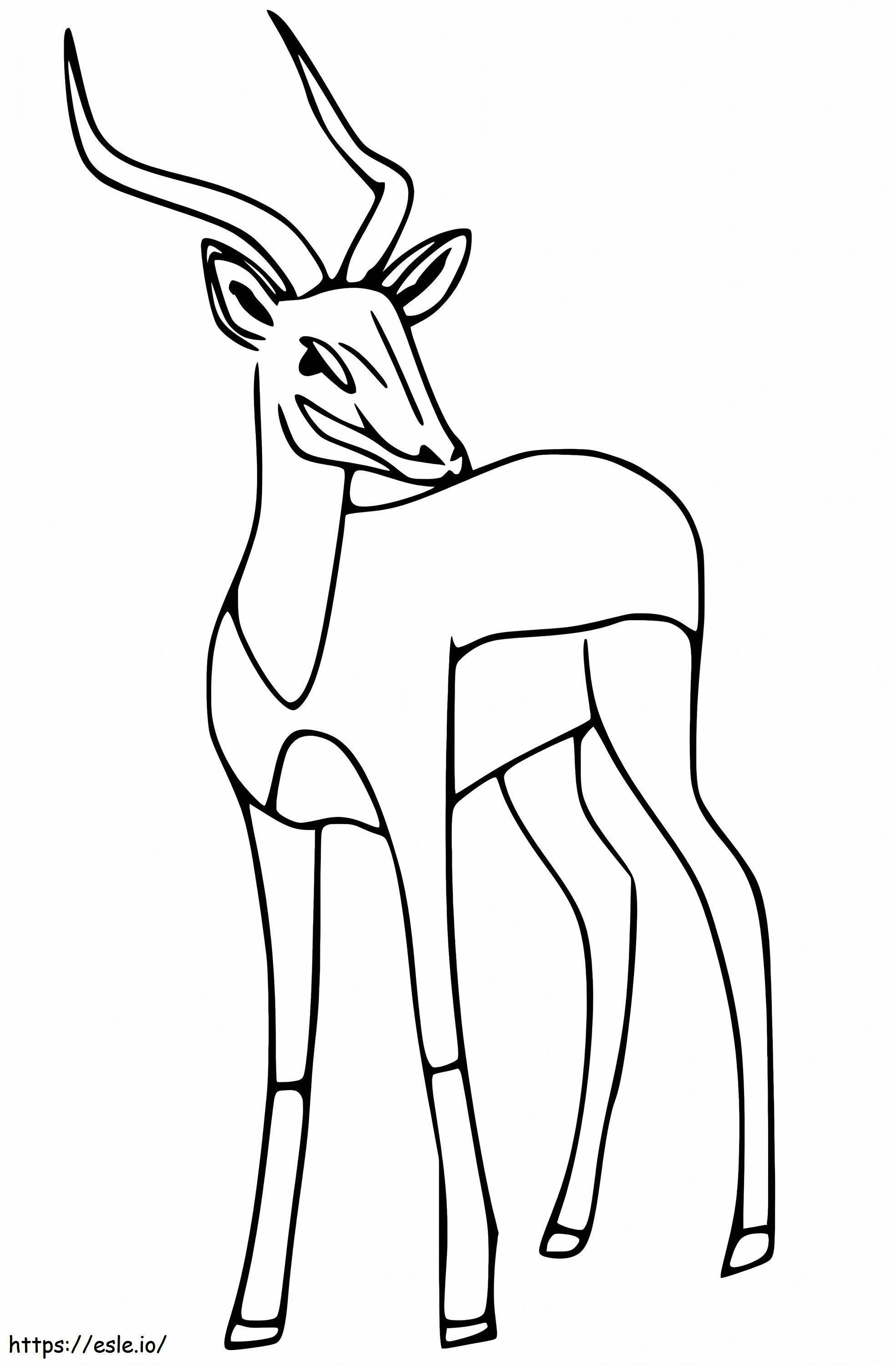 Gazelle Tulostettava värityskuva