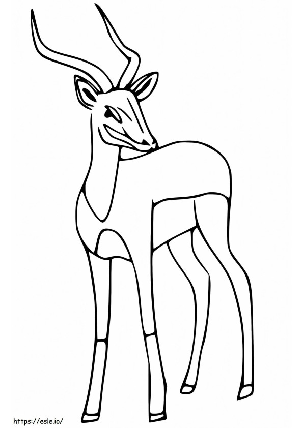 Gazelle Tulostettava värityskuva