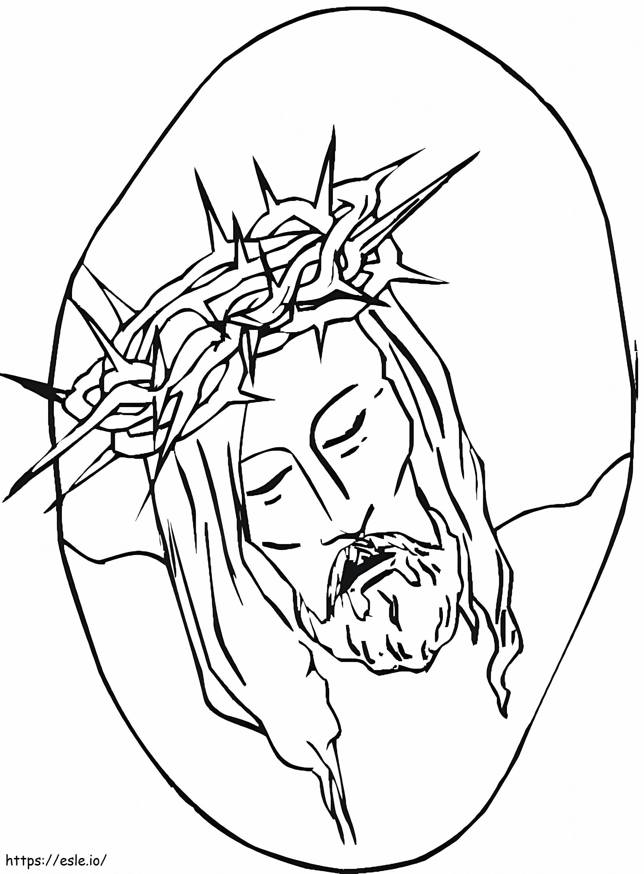 Head Of Jesus coloring page