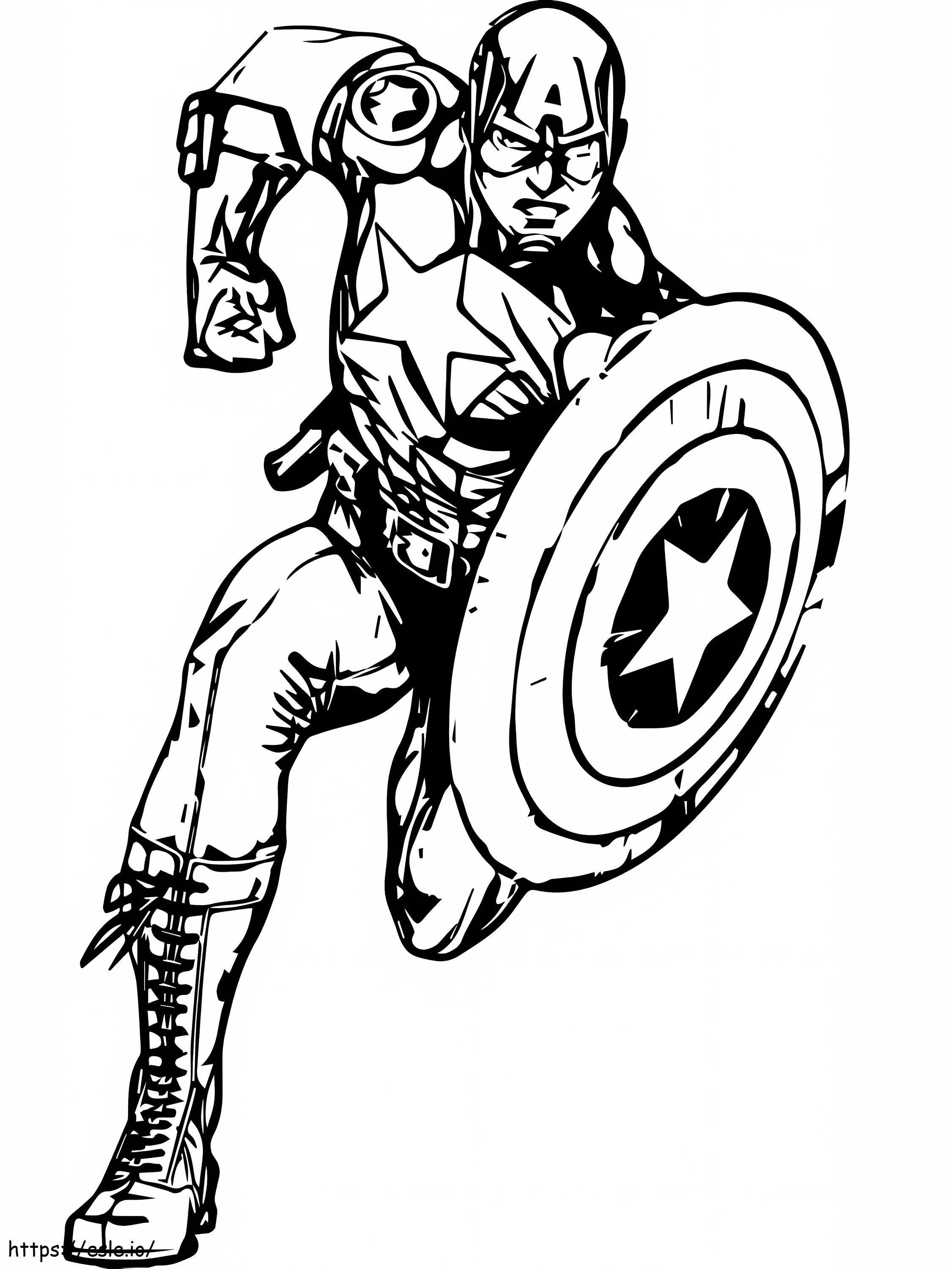 Captain America Mighty de colorat