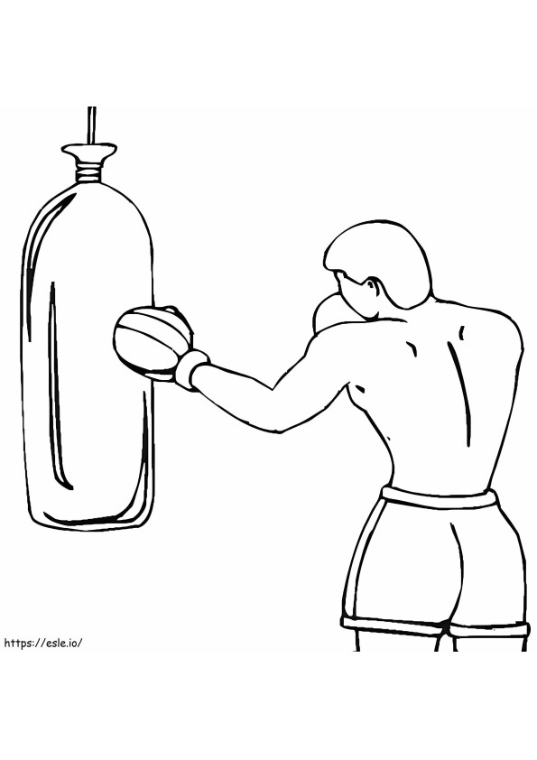 1562053237 Boxer Practicing A4 coloring page