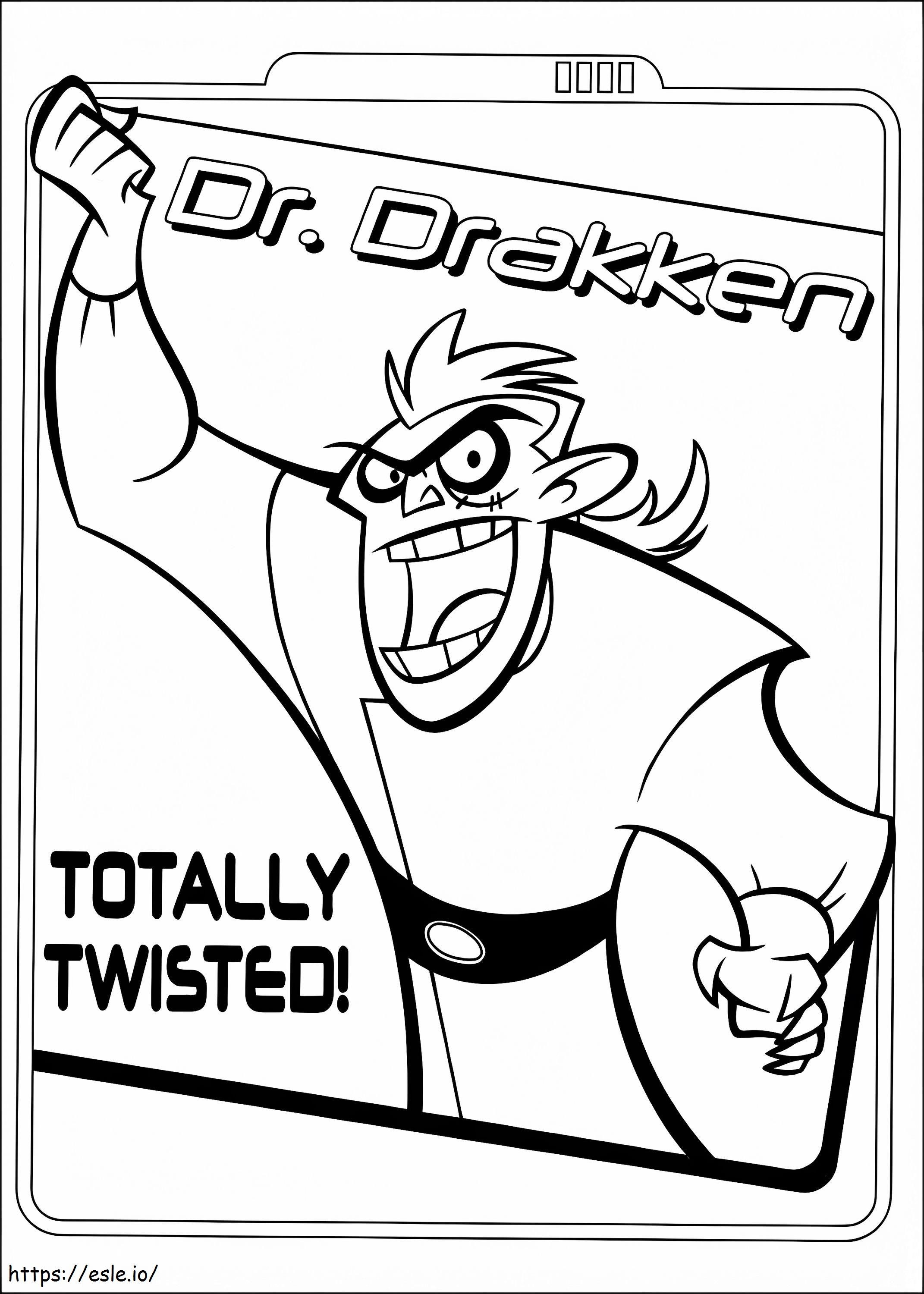 Dr Drakken A4 Coloring Page
