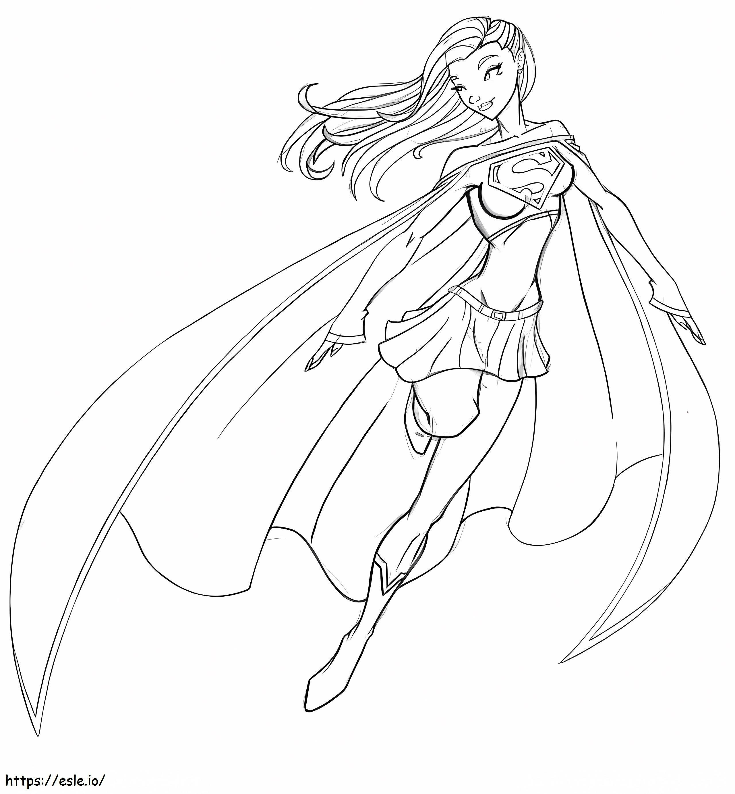 Supergirl 2 para colorir