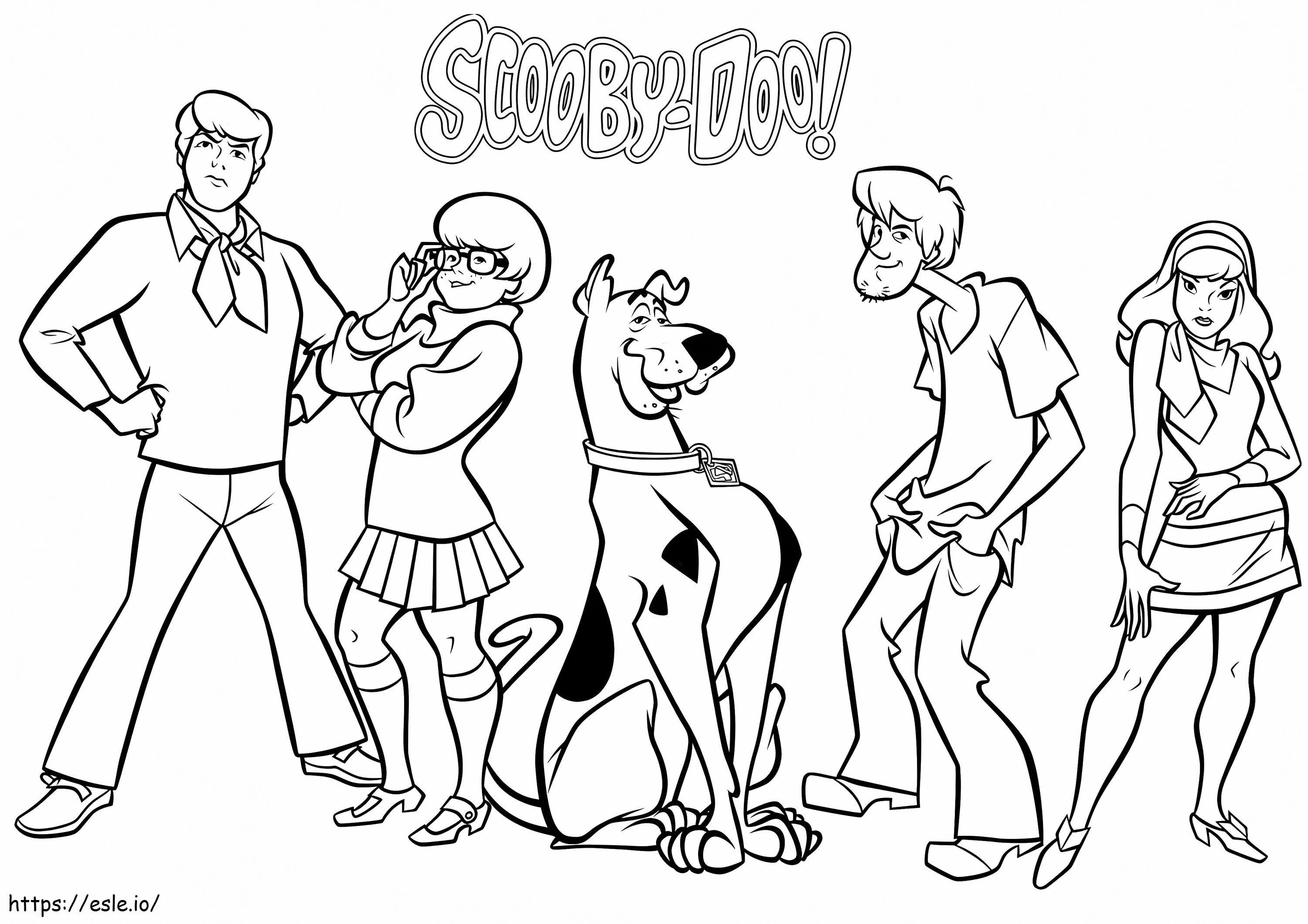 Family Scooby-Doo Coloring Page for Kids